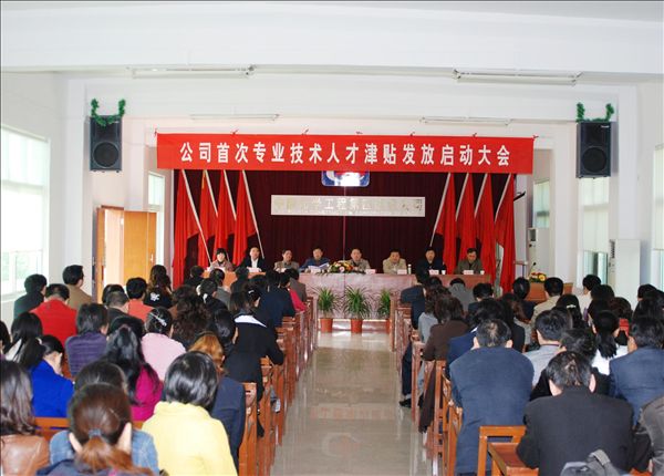 公司隆重召開專業(yè)技術人才表彰暨津貼頒發(fā)啟動大會